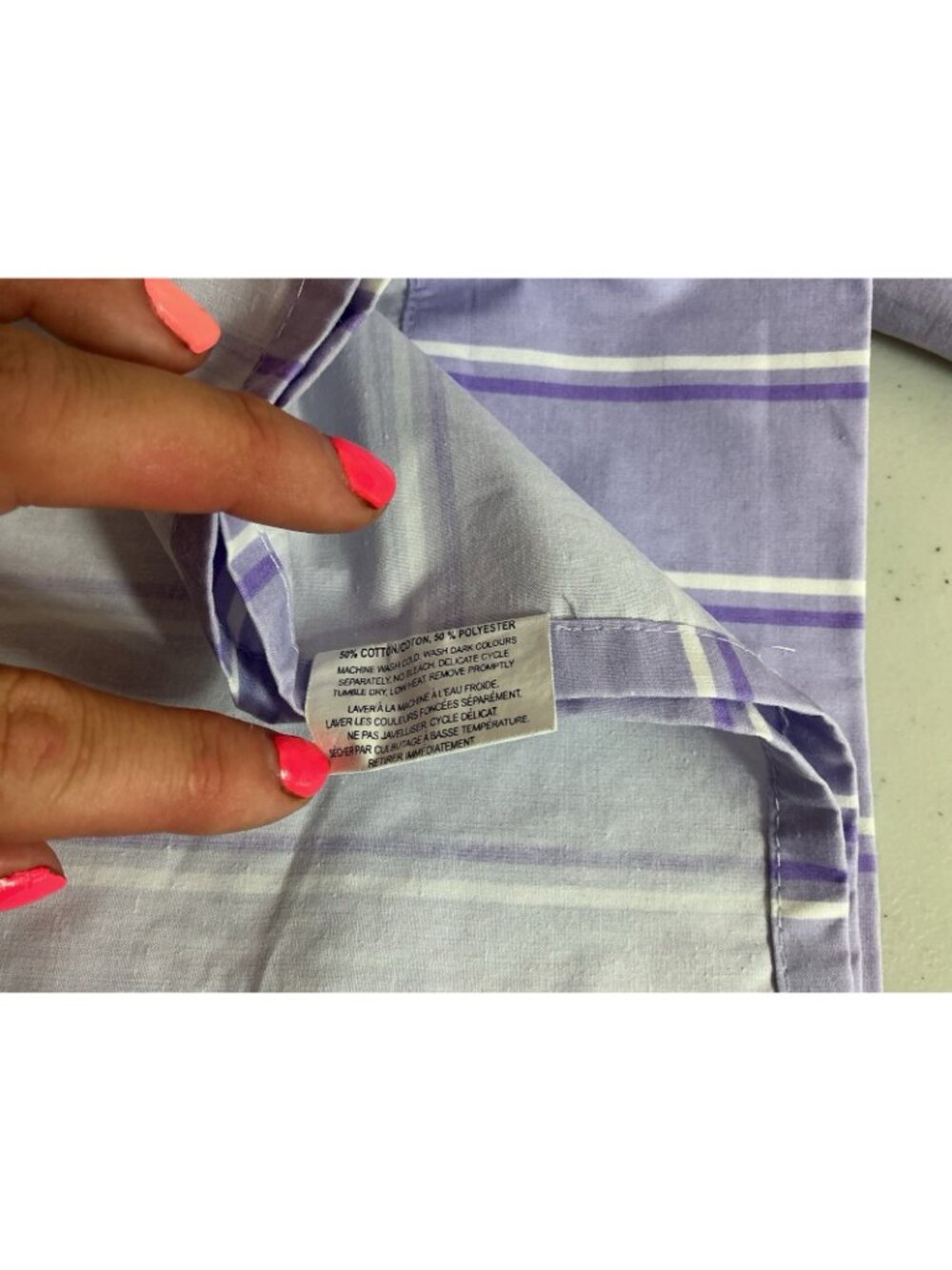 Design Space NYC Purple Double Sheet Set 3 Pieces - Picture 6 of 6